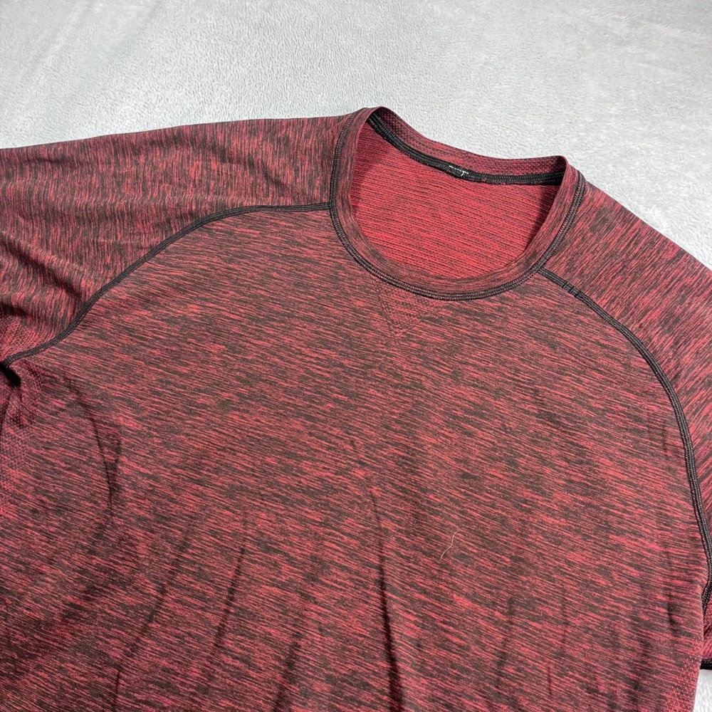Lululemon Metal Vent Tech Short Sleeve Shirt Mens XL Maroon Heathered Gym